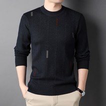 카디건 성용 퓨어 울 니트 스웨터 젊은 가 따뜻한 라운드 넥 아빠옷 할아버지겨울옷 40대남자옷 중년남자옷