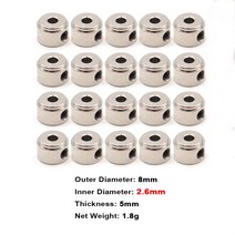 배기휀 환기팬 냄새제거 20PCS 실버 1.6mm 2.1mm 금속 휠 칼라 잠금 랜딩 기어 스토퍼 비행기 RC 고정 날개, 03 20PCS 2.6mm
