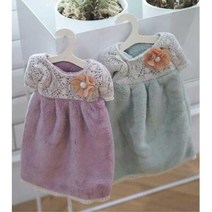 귀여운 여아 드레스 타입 주방 수건 어린이집타올, 선택사항_민트