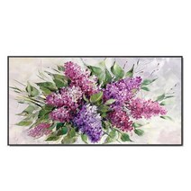 지폐저금통 인테리어저금통 돼지 흰색 연꽃 캔버스 손으로 그린 유화 추상 질감 그림 풍경 식물 잎 벽 예술, 152.120x180cm No Frame  H