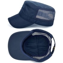 레드샤크 숨겨진 포켓 카뎃 육군 모자 밀리터리 플랫 탑 야구 아빠 선캡 메쉬 백 그린-, Navy