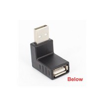 왼쪽/오른쪽/아래/위 각도 90 도 USB 2.0 노트북 PC용 남성 여성 어댑터 커넥터 내구성 및 안정적인 성능, 파란