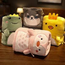 롤업 캐릭터 무릎 극세사 담요 밍크 예쁜 블랑캣 캠핑 피크닉 휴대용 미니 이불