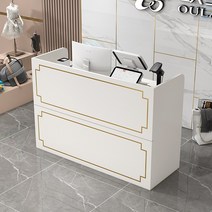 포스다이 병원 안내데스크 접수대포스 계산대 카페 커피숍 카운터 포스 테이블, 시멘트그레이+블랙-80