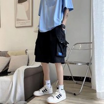 남성 카고 반바지 봄 여름 멀티포켓 빈티지 아메카지 남자 5부 팬츠 2023 cargo shorts men XK0335