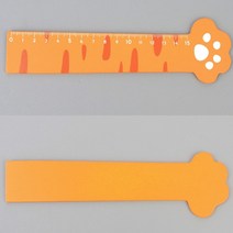 큐티 고양이발 15CM 자 나무소재 직자 문구자 화이트
