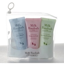 밀크바오밥 베이비 여행용 3종 키트, 베이비 워시70ml 로션70ml 수딩젤로션70ml, 2세트