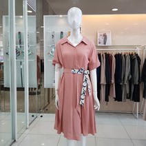 꼼빠니아 벨티드 랩스타일 원피스-CABU6WOP600(핑크)