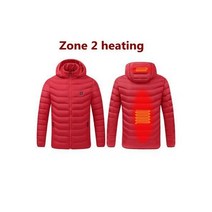 2021 NWE 남자 겨울 따뜻한 USB 난방 재킷 스마트 서 모스 탯 순수 컬러 후드 온수 의류 방수 자 켓