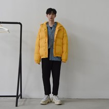 남자 무지 경량 숏패딩 민무늬 5컬러 L0138