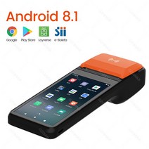 바코드스캐너 GZQIANJI-안드로이드 8.1 POS 블루투스 열전사 프린터 영수증 휴대용 NFC 터미널 핸드 헬드 PDA 판매 시점 시스템 올인원, [01] Standard, [02] UK