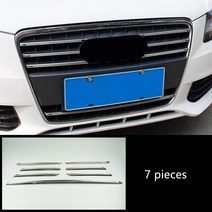 자동차 프론트 센터 그릴 그리드 장식 커버 스티커 아우디 A4 2009-2012 스테인레스 스틸 데칼 스트립 외관, 01 grille