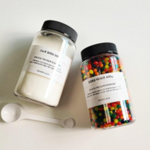 동글동글 워터비즈 수정토 개구리알 점보 400g + 스노우파우더 300g + 스푼, 1팩