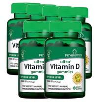 영국 비타바이오틱스 Vitabiotics 울트라 비건 비타민D 1000IU 구미 옵티멈 레벨 50구미, 6팩