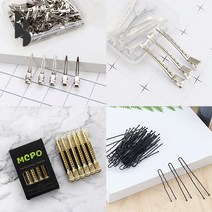 대량 헤어 집게핀 핀컬핀 12p 70p U핀 소중대형 미용실 머리 유핀, 집게핀 실버4.5cm(70개입)