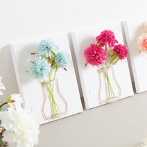 봄 액자 인테리어 장식 조화 소품 모음 진달래 개나리 벚꽃, 체터스라인액자set 24cm 버건디