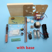 자가발전라디오 재난 휴대용 태양광1 개/몫 재생 튜브 라디오 키트 DC 두 조명 두 배터리 전원 AM 라디오, 02 with base