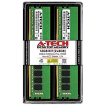 A-Tech 16GB 2x8GB DDR4 2133 MHz UDIMM PC4-17000 PC4-2133P CL15 DIMM Non-ECC 데스크탑 RAM 메모리 모듈, 16GB Kit (4 x 4GB)