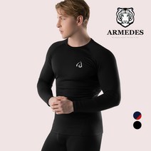 아르메데스 남성용 기모 긴팔 라운드 언더레이어 내의 상의 ID-R34 3p
