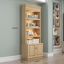 상품 진열대 4단 스탠드 인테리어 맞춤 소품 철제 진열장, 200x80x30우드, 1개