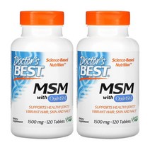 [2개 세트] 닥터스 베스트 MSM with OptiMSM 1 500mg 120정