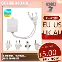 용 전원 공급 장치 소켓 AC 입력 DC 12V 2A 출력 Ip/AHD 카메라 EU/AU/UK/US 플러그 어댑터 충전기 1 피스, 미국 플러그, 01 미국 플러그