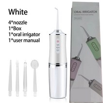 워터픽구강세정기 구강 전문 세정기 치아 치석 제거기 전기 치과 Mornwell 제트 치, 6.White with box