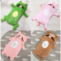 바로배송 캐릭터낮잠이불 개구리 피그 베어 귀여운침구 아이들이좋아하는 조카선물 유아이불세트, 핑크베어