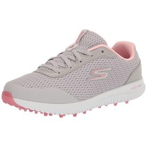 Skechers 여성용 Go Max 아치 핏 스파이크리스 골프화 스니커즈 그레이/핑크 메시 8.5 [관부가세 포함] 616124