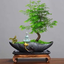 데스크탑 꽃 냄비 조경 마이크로 풍경 분재 냄비 크리 에이 티브 세라믹 페인팅 골드 블랙 도자기 냄비 대나무 심기 냄비|Flower Pots & Planters|, 1개, G