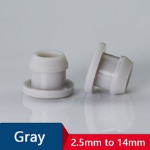 블랙/그레이/클리어/화이트 실리콘 고무 스냅 온 홀 플러그 10 개 2.5mm ~ 14mm 블랭킹 엔드 캡 씰 스토퍼, 04 Gray_14 9mm