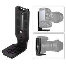 알루미늄 L 모양 QR 퀵 릴리스 플레이트 수직 촬영 브래킷 캐논 니콘 소니 DSLR 카메라 Zhiyun 크레인 Fei, 한개옵션0