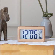 gham_이케아 거실 알람 우드 LCD 탁상시계 디자인탁상시계 탁상알람시계 우드탁상시계 미니시계 디지털시계+ghvmakxm, 쪼아요팍!!