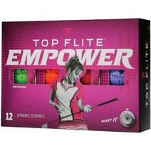 Top Flite Empower 레이디스 매트 골프공 네온 12팩, 기본