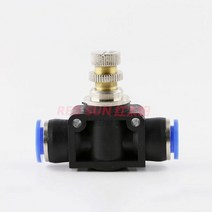 공압 기류 조절기 4mm 6mm 8mm 10mm 12mm OD 호스 튜브 가스 유량 조절 밸브 커넥터 피팅 공기 속도 컨트롤러, LSA-12