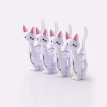 간식메이커 붕어빵기계 와플기계XZJJA-귀여운 고양이 만화 비닐 봉투 클립 스낵 식품 실러 주방 도구, 01 White Bag Clips