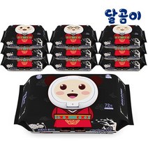 달곰이 달곰이 프리미엄 저자극 두꺼운 아기물티슈 노블레스 10팩 (72매 / 캡형), 노블레스 캡형 10팩