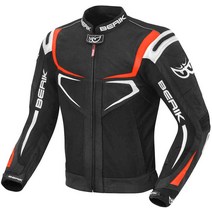 Berik Radic 모터사이클 가죽 / 직물 자켓 바이크 오토바이 288916, 60, Berik Black/Red/White