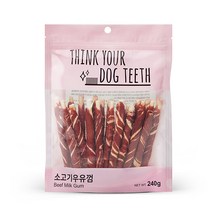 THINK TOUR DOG 소고기 연어 오리 치킨 딩고 우유껌, 1개, 소고기 딩고 우유껌 스틱 20p