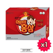 어린이홍삼 첫 홍삼주스 릴리샵 5세이상 성장기어린이 홍삼음료 추천 종근당건강, 1박스