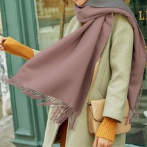 50대 여자 엄마 할머니 양면 목도리 겨울목도리 여성