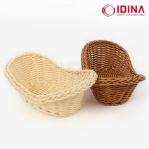 이디나 라탄바구니 땅콩형 브라운 (CG84358)