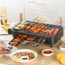 라끌렛 꼬치 구이 고기 불판 멀티 전기 그릴 직화, 블랙패키지 4종