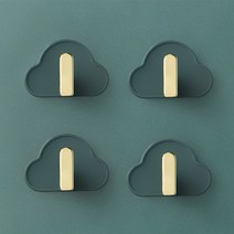 영결무람 고급 접착식 다용도 후크 8p, 그린