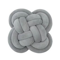 ins 샤오홍슈 매듭 뜨개질 볼 쿠션 덴마크 Knot 차이나 소파 베드 플로팅 매트, 30*30*15CM, 浅灰色