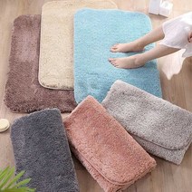 극세사 발매트 욕실 러그 예쁜 컬러 매트 자취 선물, 40x80 베이지