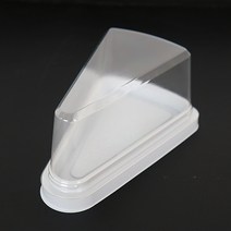 다포장 D-037 투명 조각케익케이스 낮은케이크용 삼각케이스, 1봉, 100개