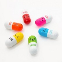 귀여운 비타민 알약볼펜 선물 멀티펜 프릭션 프릭션, 옐로우 UFCPN0014