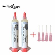 미국에서 만든 2 개/몫 10cc NC-559-ASM 플럭스 페이스트 무연 솔더 4pcs 바늘, 빨간