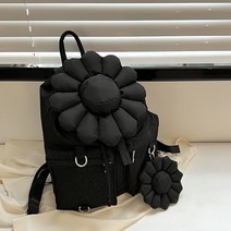 여성 가죽 백팩 여성 가벼운 50대 중년 40대 30대 벨벳 백팩 미니 직장인 새로운 귀여운 꽃 내구성 브리키 나일론 백 멋스러운 스타일로 여행